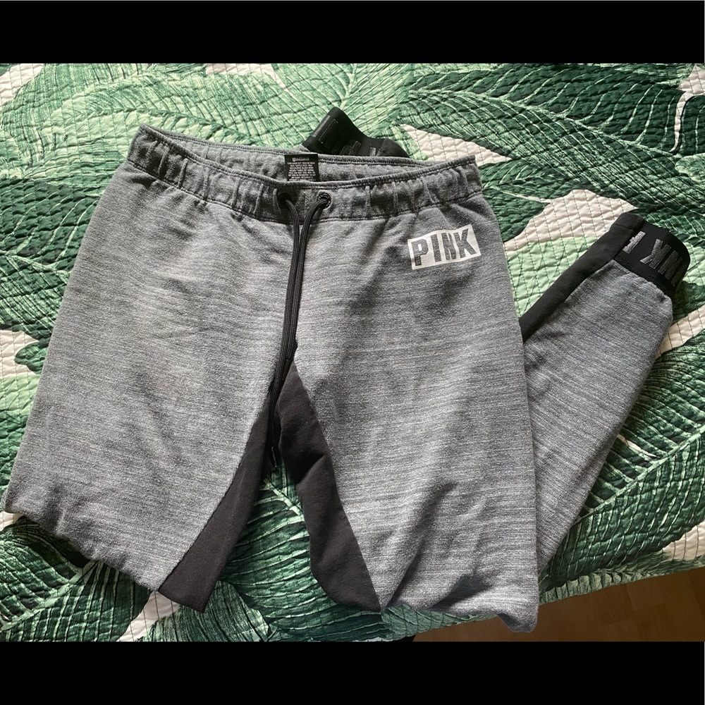 PINK Victoria’s Secret Black And Gray Joggers